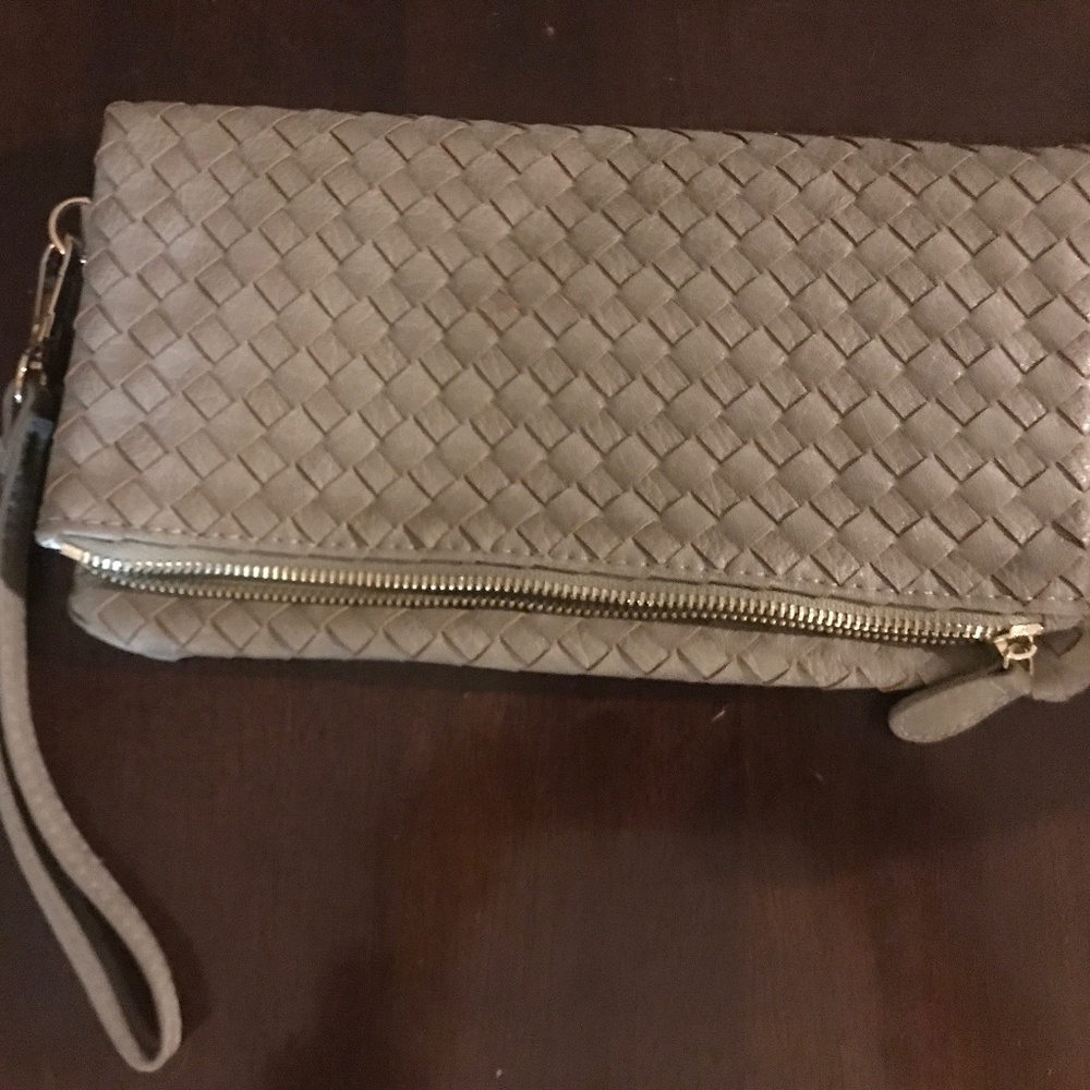 vegan leather clutch